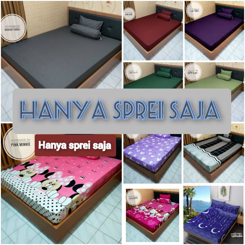 SPREI POLOS EMBOS 180 ,160 ,120 ,HOME MADE ( HANYA SPREI SAJA )