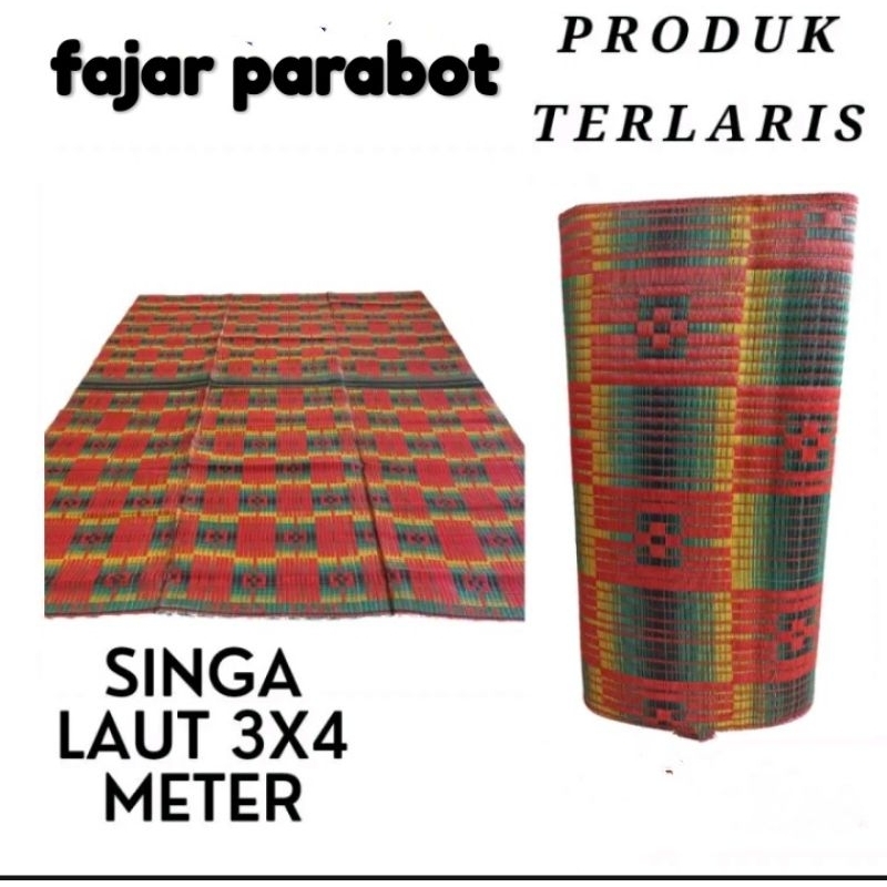 TIKAR PLASTIK SAMAK LIPAT 3 KLOSO PANJANG UKURAN 3x4m