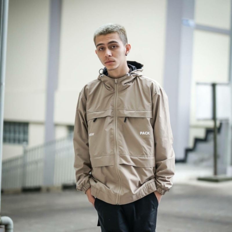 TURUN HARGA ! Jaket Parasut Windbreaker Pria Dan Wanita Waterproof Hoodie Jacket Outdoor Diablo Wolv Premium Terbaru