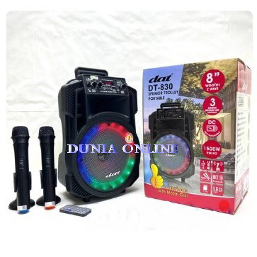 Speaker Portable Wireless Dat DT 830 DT 830 DT-830  8 inch Bluetooth
