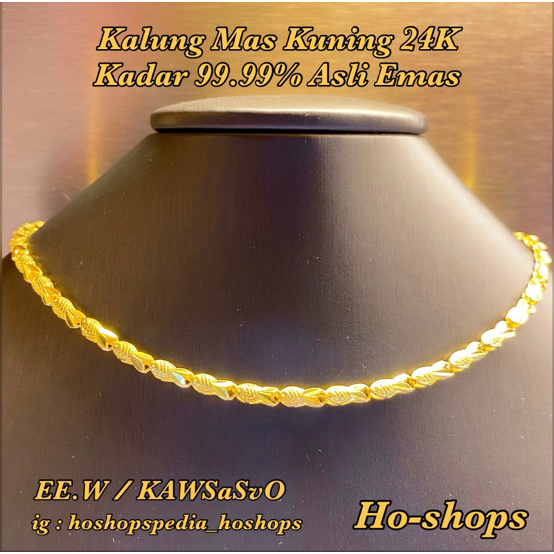 kalung mas kuning 24k kadar 99.99% asli emas