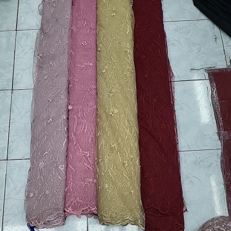 kain tile motif mutiara dan gliter#6