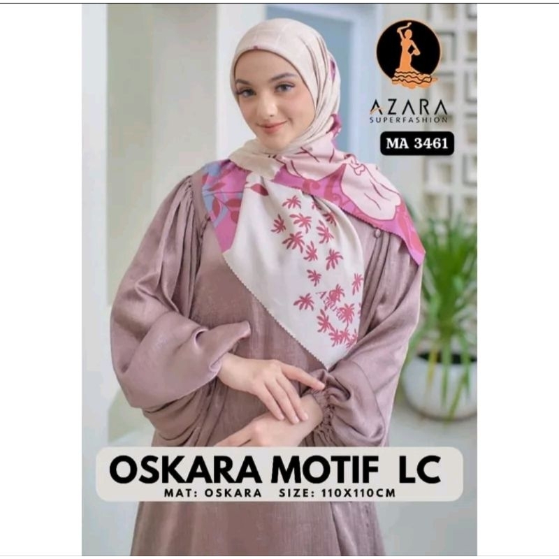 hijab segi empat oskara motif LC/hijab motif terbaru by Az-Zahra