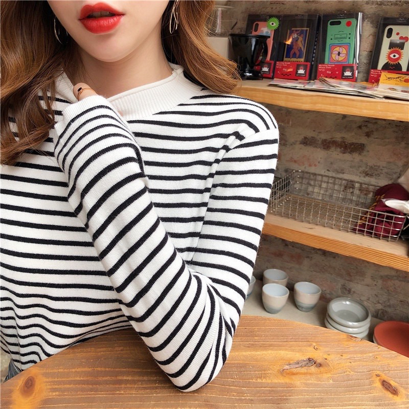 Inner Rajut Turtleneck Lengan Panjang Model Terbaru SALUR | Dalaman Hijab | Atasan Rajut Import Wanita