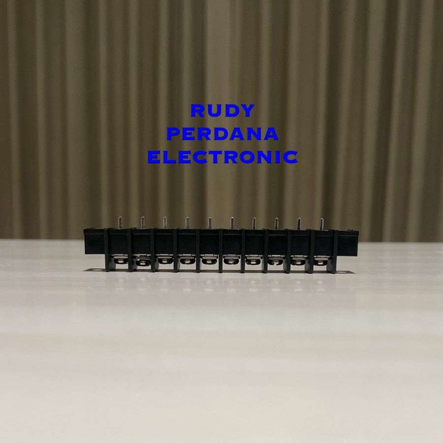 TERMINAL BLOCK HITAM KF45 9.5MM 10P 10 PIN KAKI