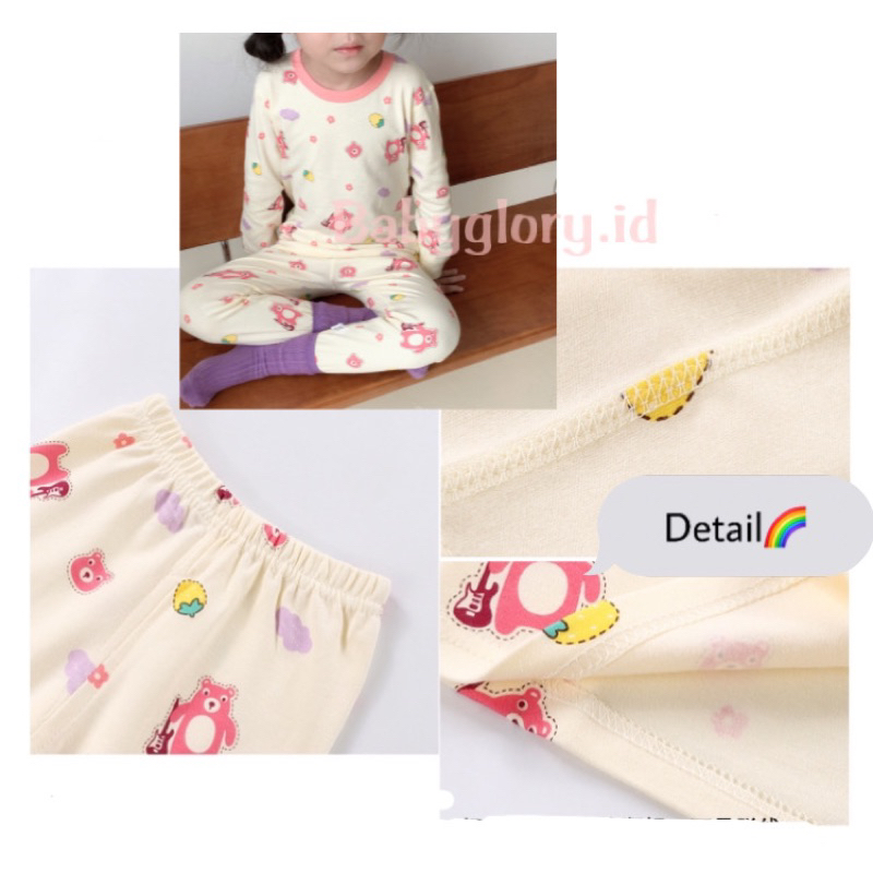 Setelan Lengan Panjang Premium Anak Laki Laki Perempuan Import / Setelan Piyama Anak Import / Baju Tidur Anak