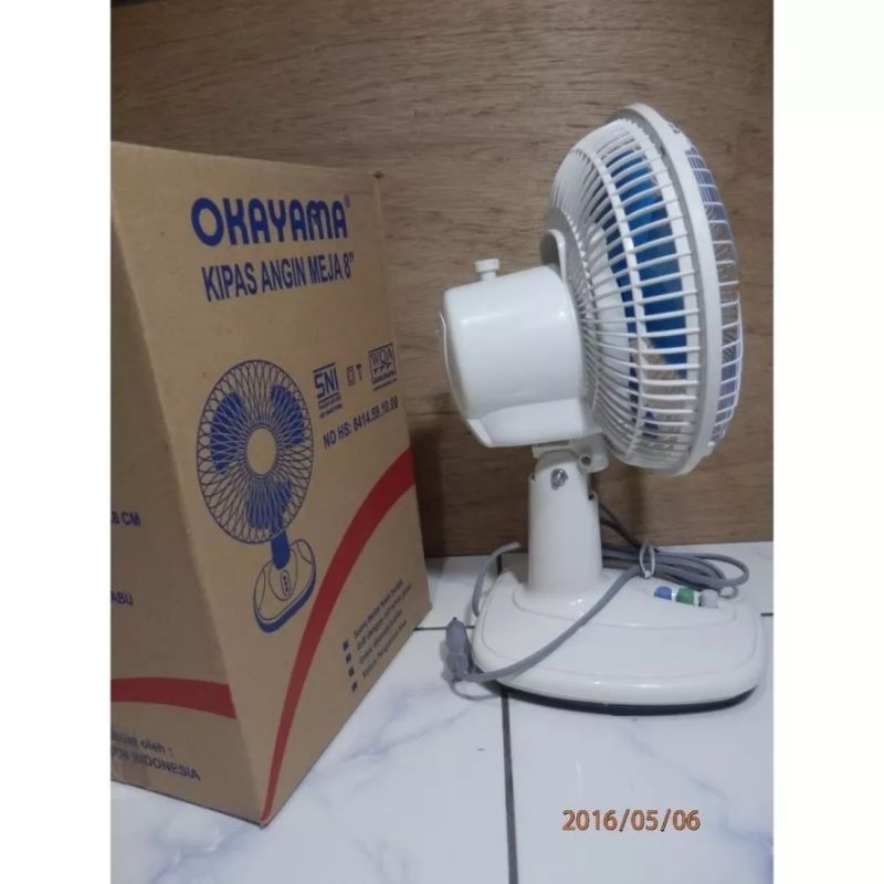 Okayama 12 inch - 1225 Duo Fan - Kipas Angin 2IN1 - Meja &amp; Dinding - Wall Desk