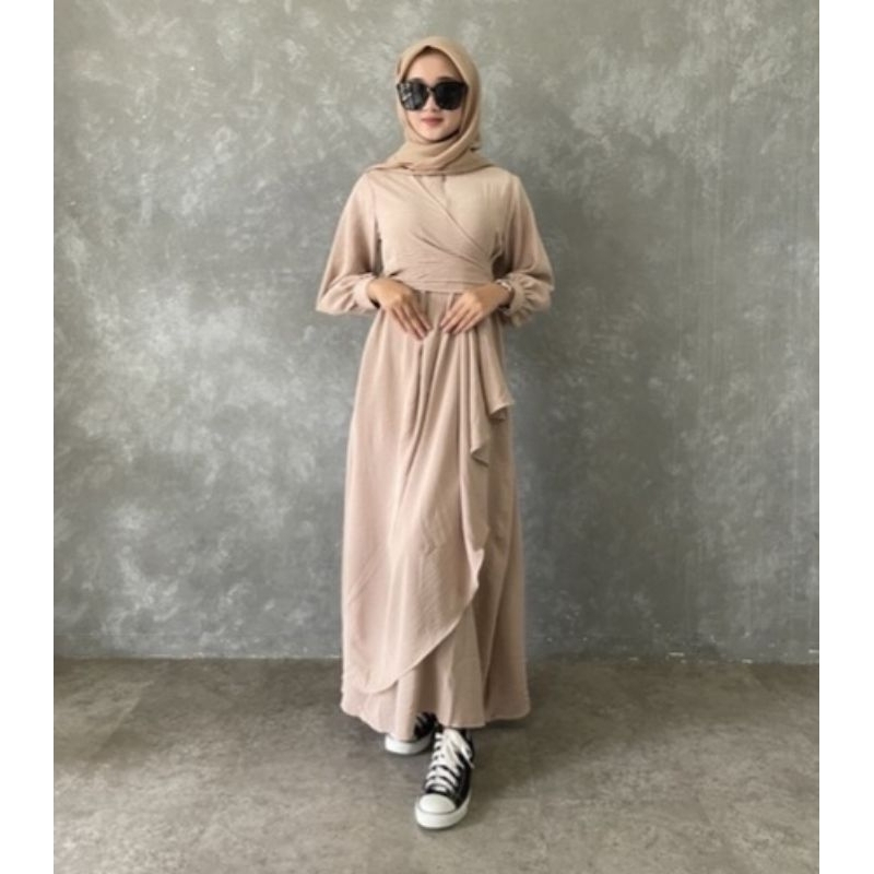 DRESS REMAJA TERBARU /CRINCLE AIRFLOW  /GAMIS WANITA KEKINIAN/BRESMAID/GAMIS KONDANGAN CRINCLE MEWAH TERBARU VIRAL SALISA MAXY DRESS