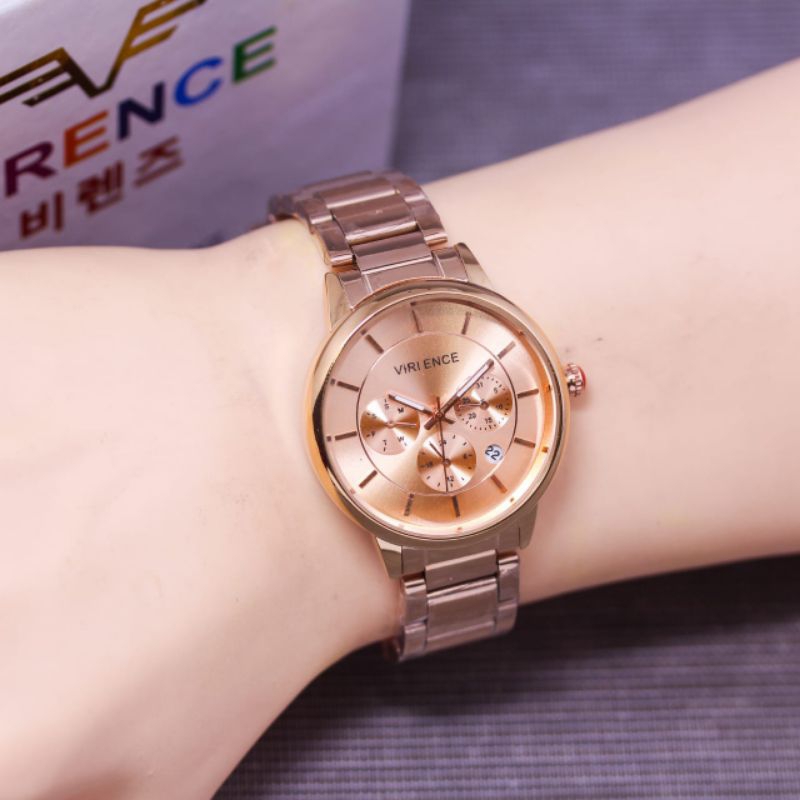 Jam Tangan Wanita Virence Analog Stainles Steel Jam Tangan Fashion Waterproof