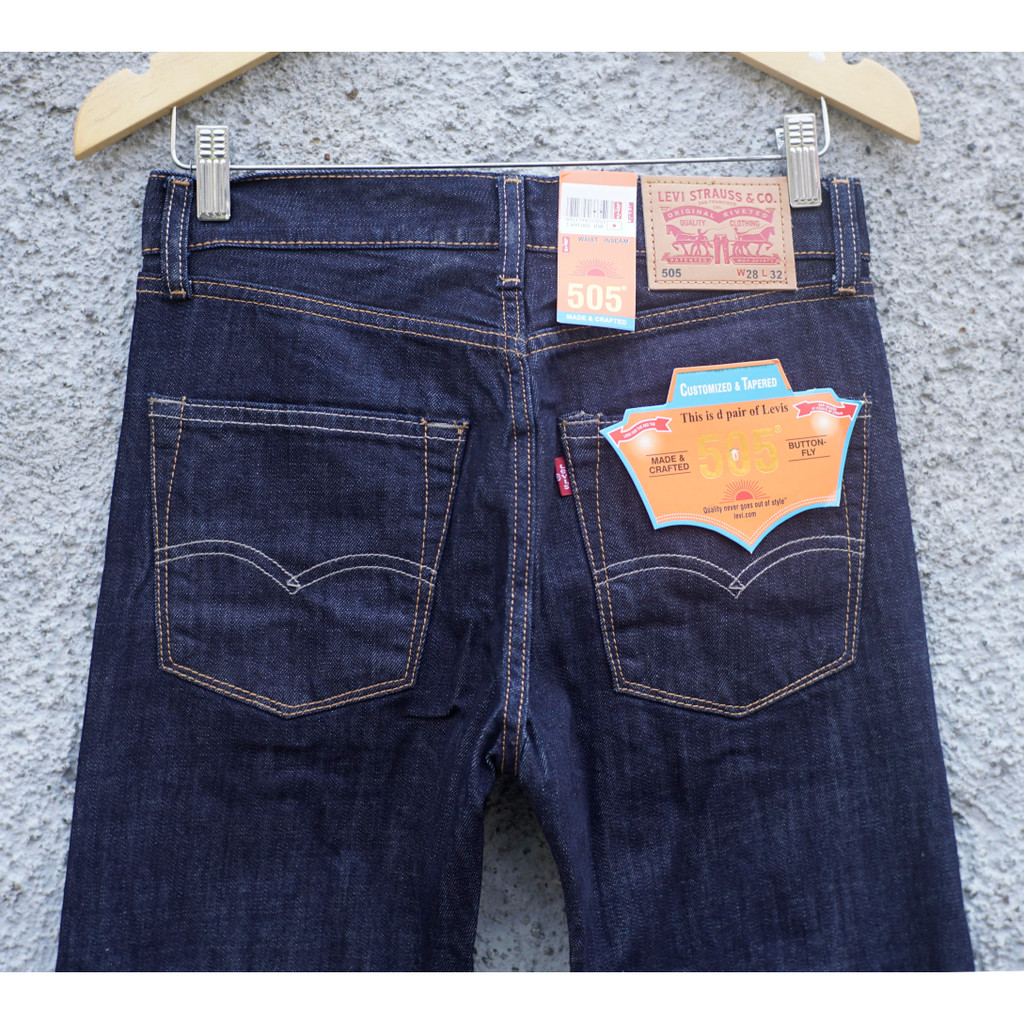 Levis 505 Japan - Celana Jeans Pria Dark Blue - Celana Panjang Pria