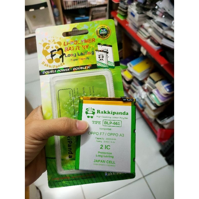 Baterai Rakkipanda Batre Battery Oppo F7 BLP 661 Double IC Power