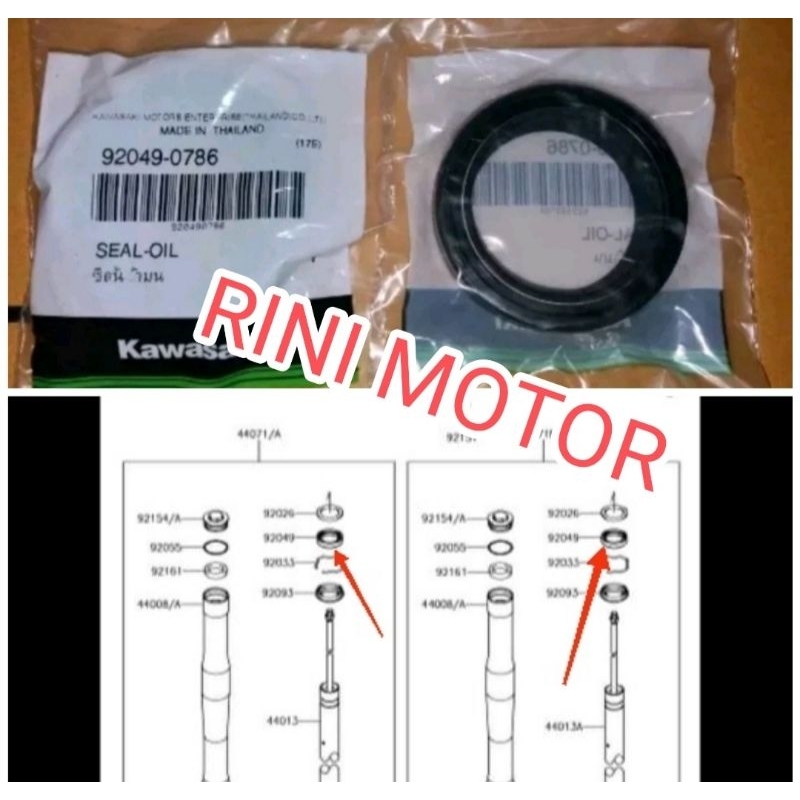 seal shock shok depan USD up side down KLX bf sepasang original