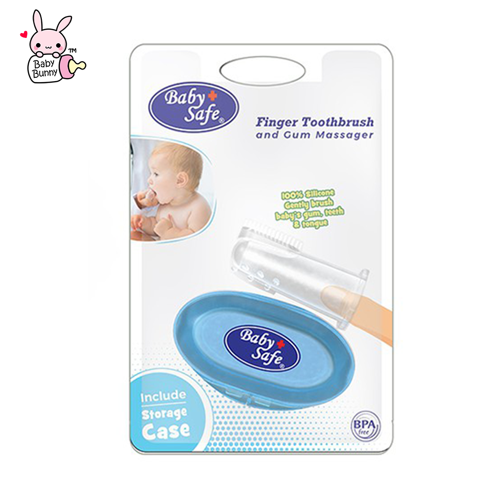 ❤ BELIA ❤ BABY SAFE Finger Toothbrush and Gum Massanger TB001 | Sikat gigi silikon bayi | Silicone | BABY SAFE