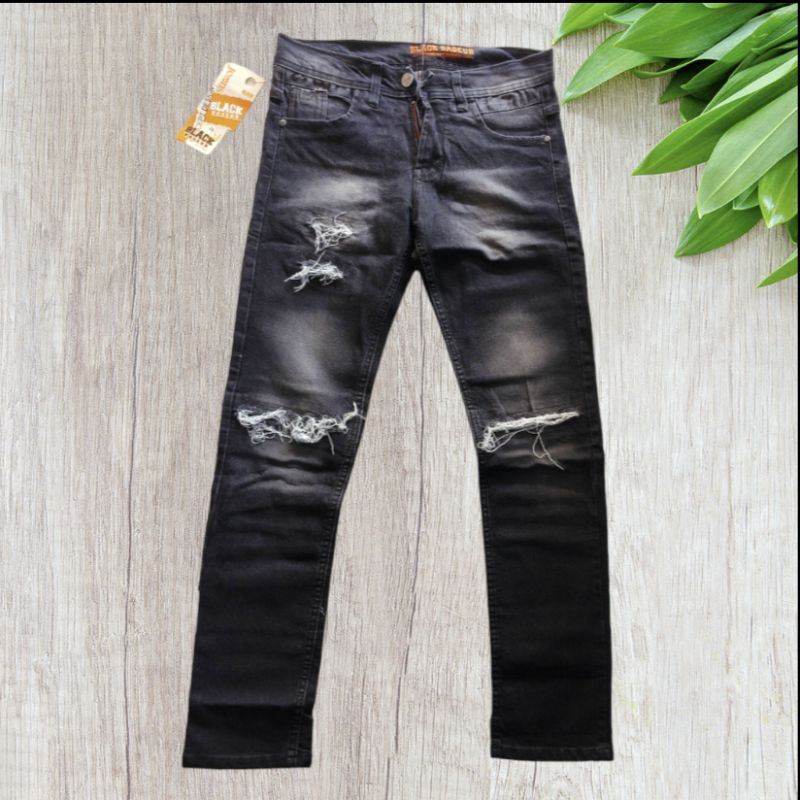 CELANA JEANS SOBEK RIPPED/ CELANA ROBEK LUTUT PRIA