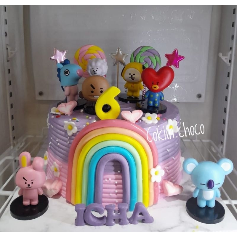 kue ulang tahun bt21 bts figure / custom cake karakter bt21