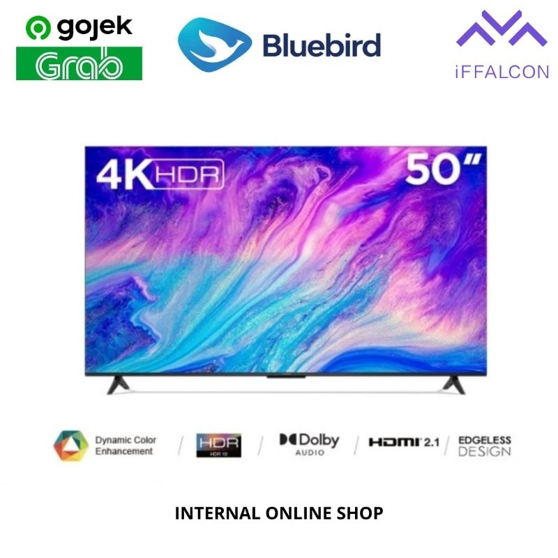 iFFALCON 50U62 Smart TV 50 Inch Google TV 4K Garansi Resmi