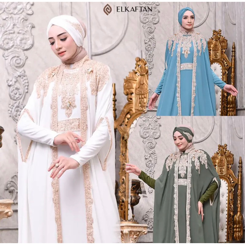 KAFTAN MEWAH CERUTY ARMANY PAYET FREE MANSET &amp; TURBAN