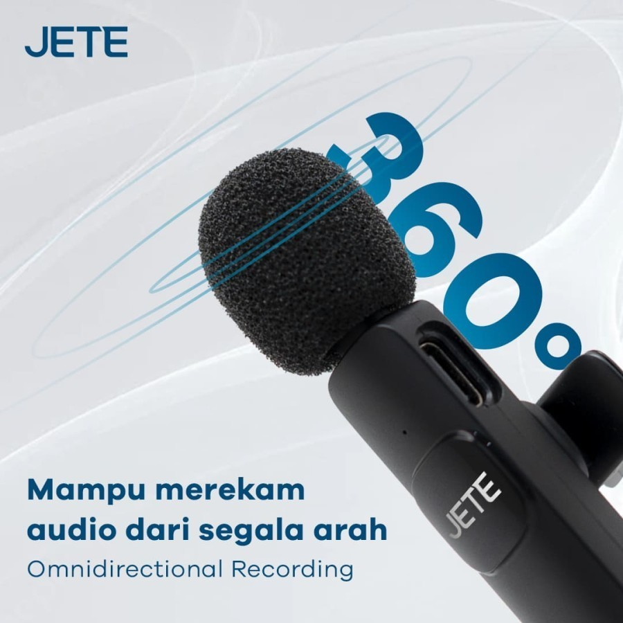 JETE CO1 2in1 Wireless Microphone Clip On