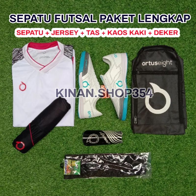 SEPATU FUTSAL ORTUS JOGOSALA ROULETTE KOMPONEN PUTUH PAKET LENGKAP
