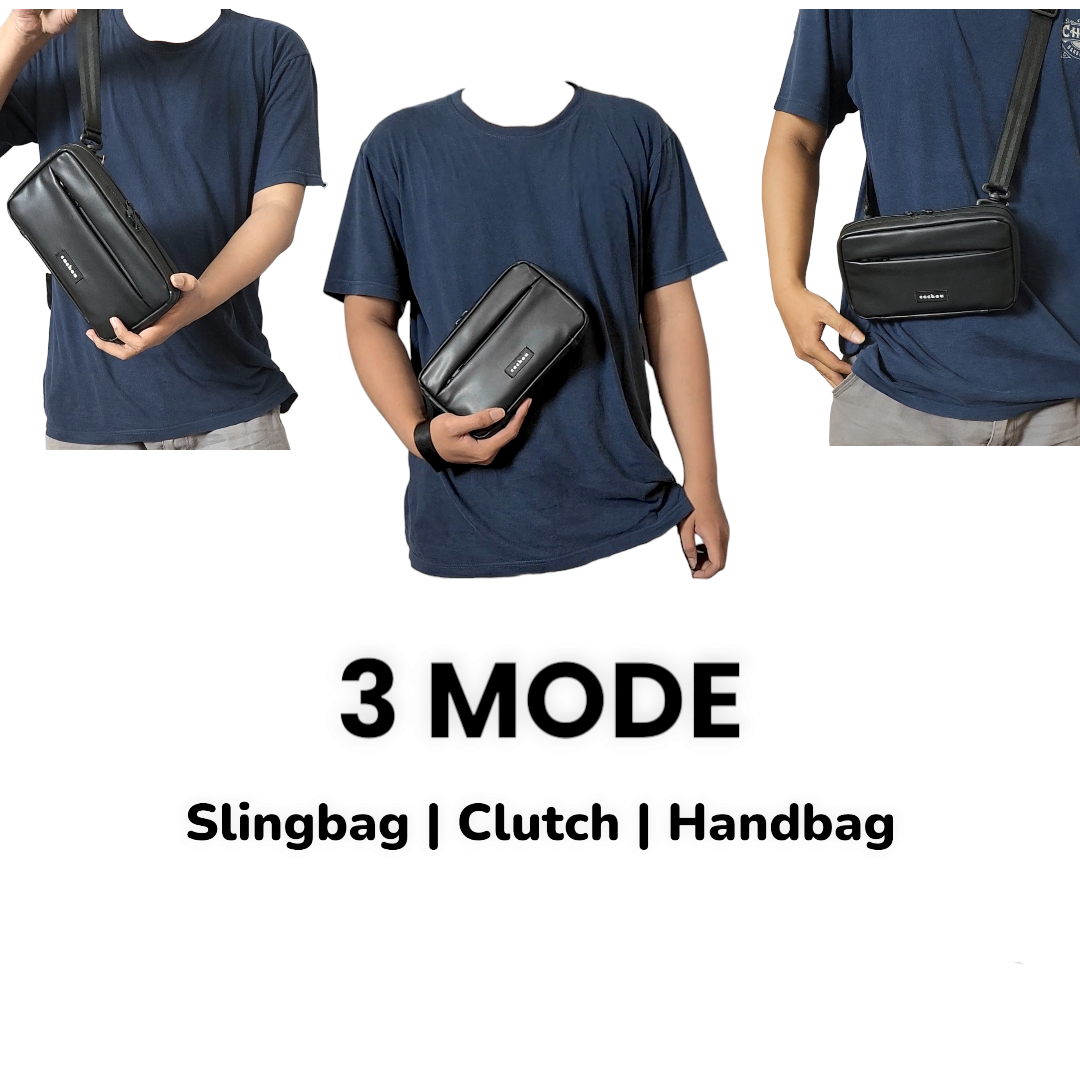 Clutch Bag Pria Cachou Multifungsi Handbag Slingbag Tas Selempang