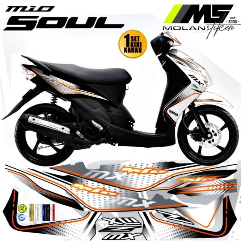 Decal Sticker Striping Variasi Mio Soul Karbu 2006-2012 -Mio Soul 115 - Mio Soul Lama/Old - Mio Soul