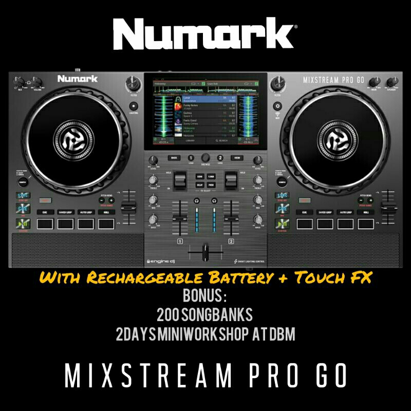 Numark Mixstream Pro Go Mixstream Pro Plus Alat DJ Wireless Standalone
