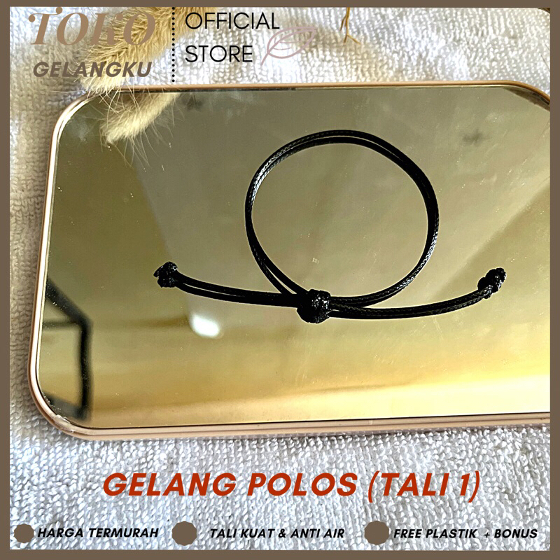 (New) Gelang Polos tali 1 adjustable / Gelang tali korea waterproof / Gelang tali pria wanita