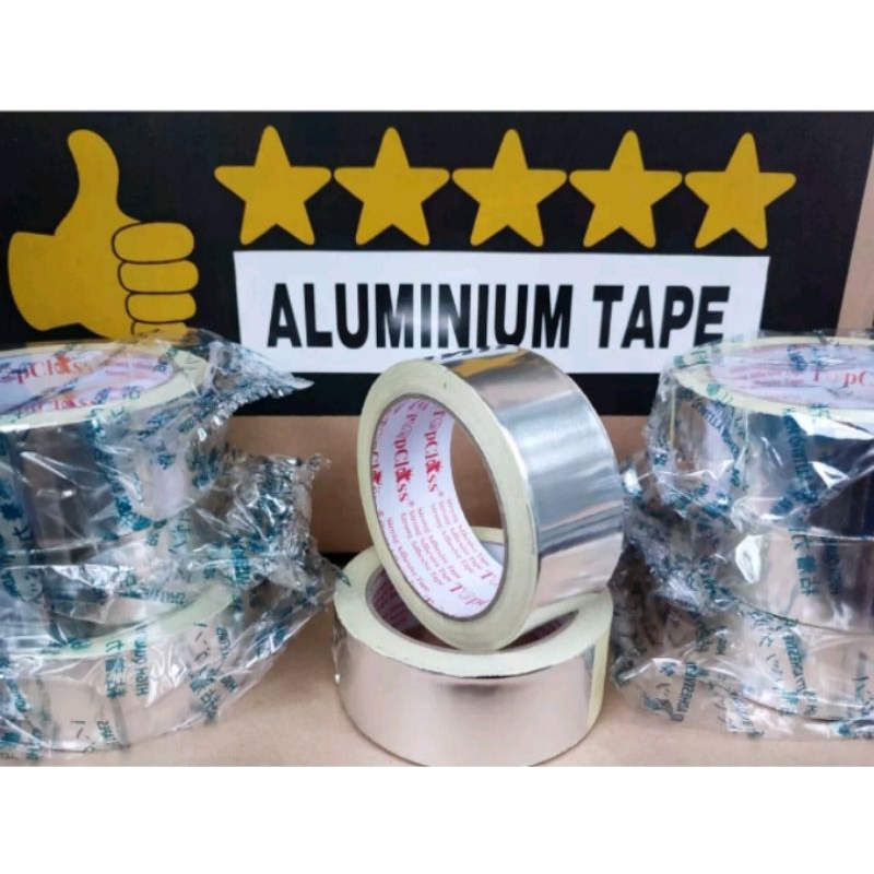 5 PCS Tambal Panci Alumunium Foil Lakban Alumunium Foil Tape Tahan Panas 30 cm