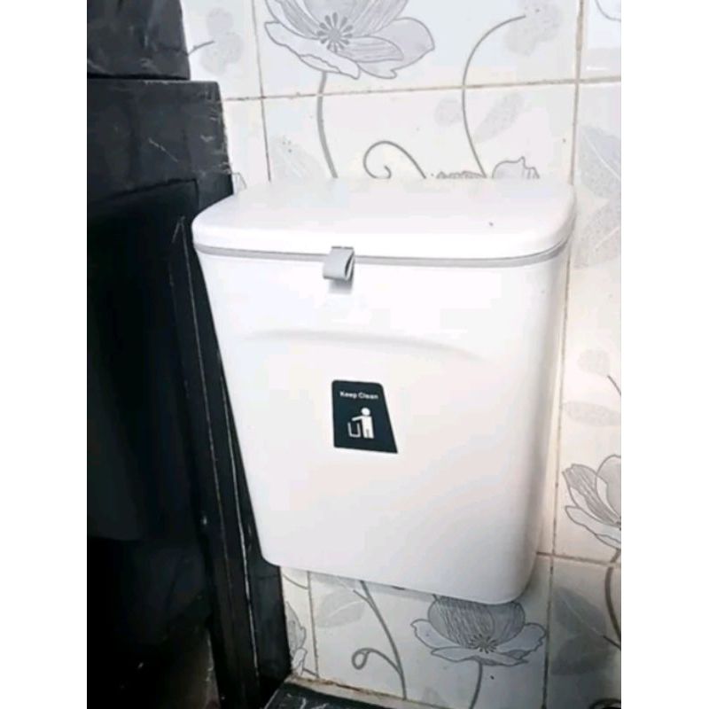 G8UI Tempat Sampah Gantung Dapur Tempat Sampah Rumah Toilet Mobil Kitchen Trash Bin Lf0020 White Yibeilife