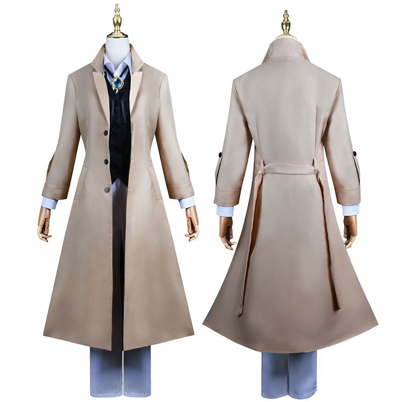 Kostum Cosplay Anime Dazai Osamu Kostum Natal Halloween kualitas premium