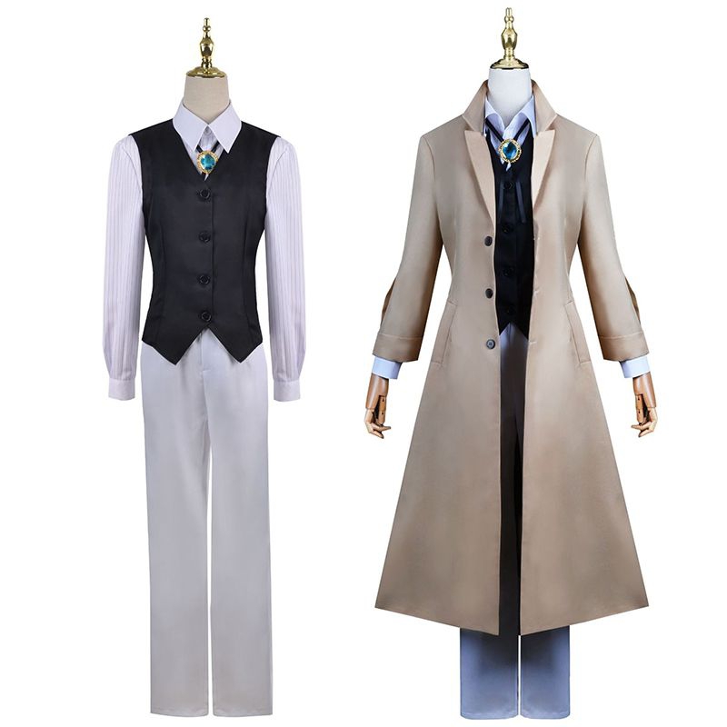 Kostum Cosplay Anime Dazai Osamu Kostum Natal Halloween kualitas premium