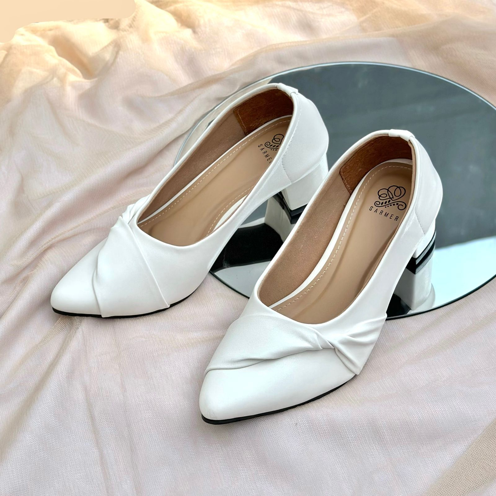 SARMER - PATRICIA HEELS WHITE