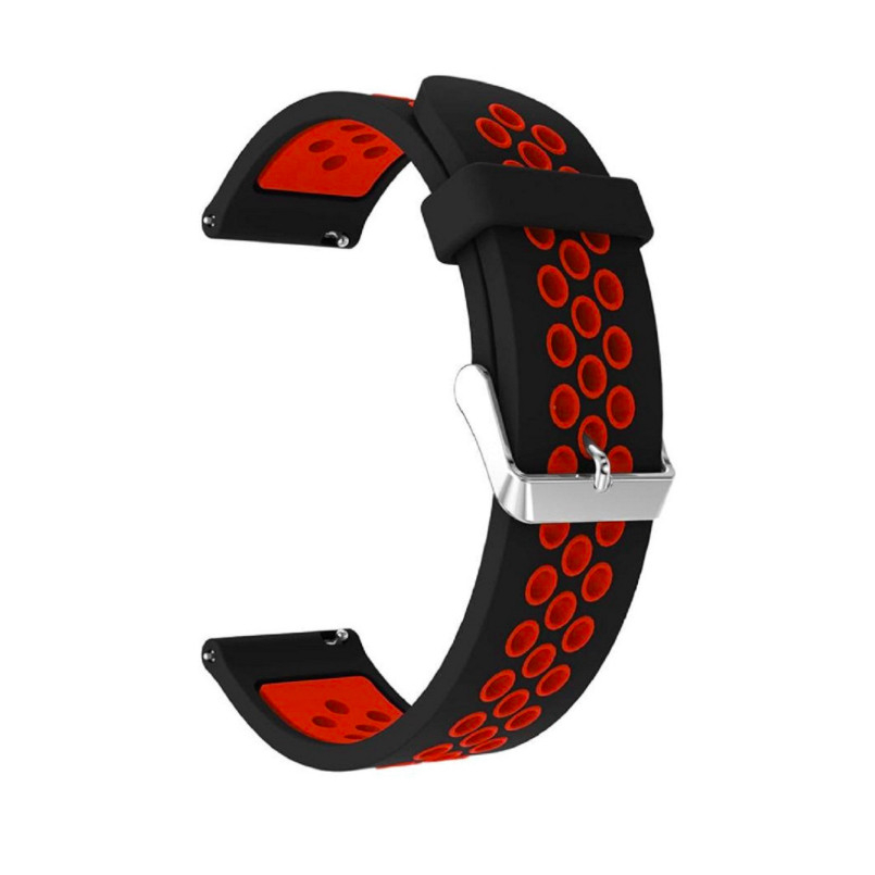 NSB Tali Jam Aukey Model 500911 / 500979 - Strap 20mm Silikon Silver Buckle Sporty