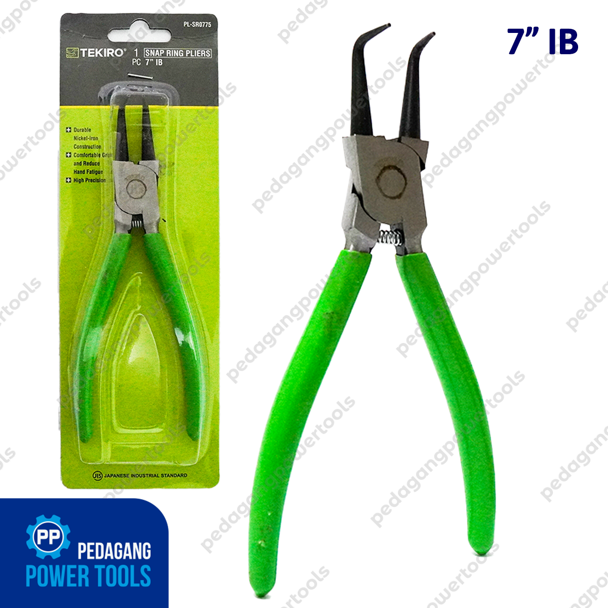 TEKIRO Tang Snapring Bengkok Tutup 7&quot; Circlip Spi Internal Bent Plier