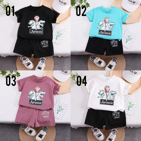 BARU LID7011 - Baju + Celana Pendek Cotton Set 2in1