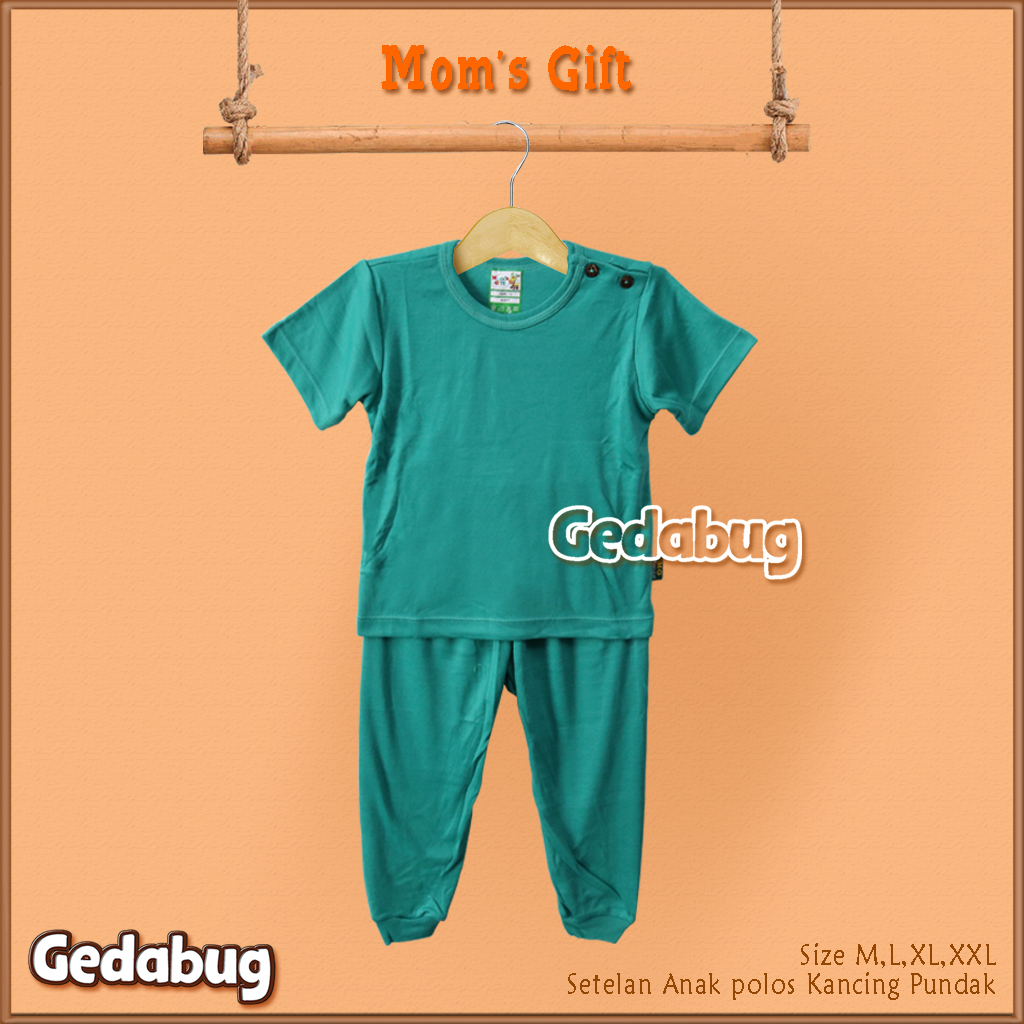 Setelan CPR Moms Gift Polos | Setelan Kaos anak Kancing Pundak | Gedabug