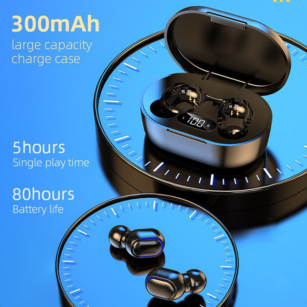 TWS Bluetooth Headset Bluetooth E7S with Power Bank Dengan Mikrofon 5.0 Earphone Bluetooth TWS HiFi Stereo Waterproof