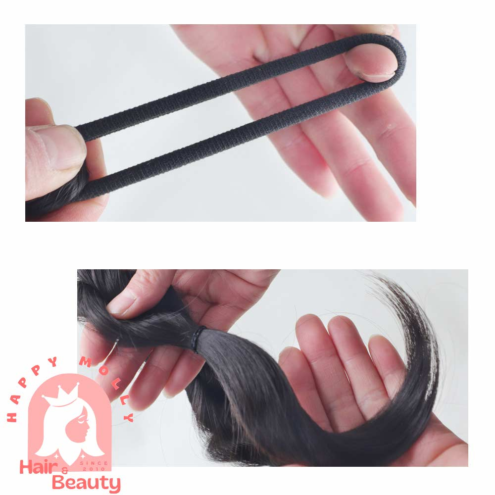 1 pcs Hair Band Ponytail Wig - Ikat Rambut Kuncir Ekor Kuda Fashion Wanita Korea - Kepang - Hair Extension W8180 ( Group )