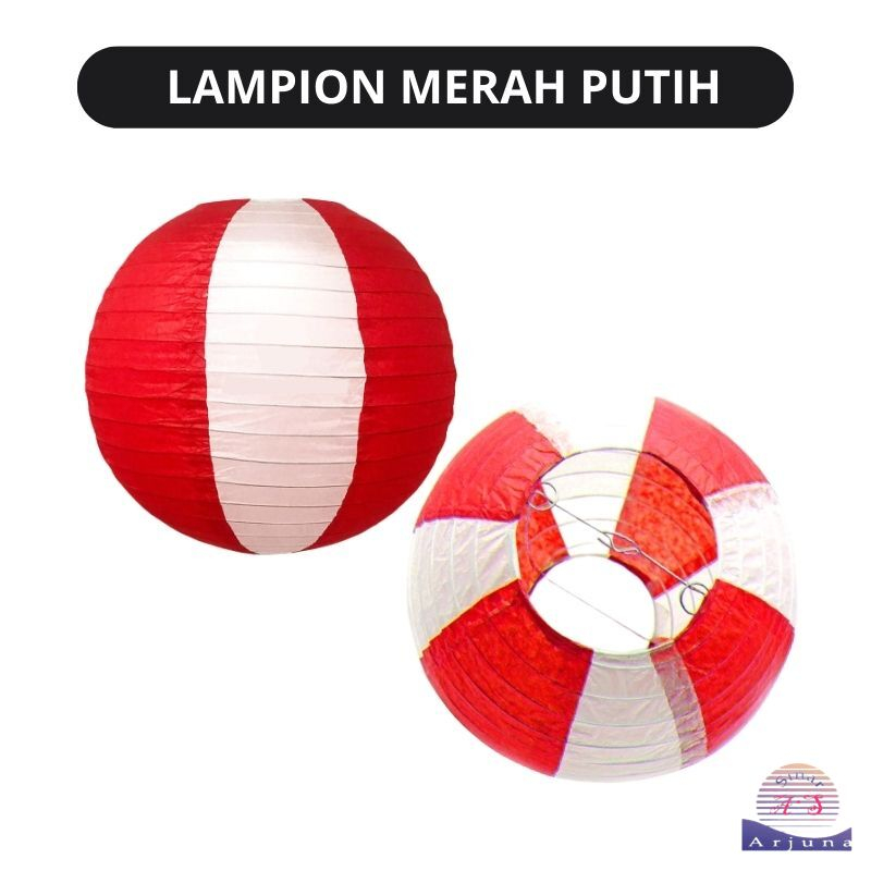 LAMPION MERAH PUTIH DEKORASI EVENT/LAMPION DUA WARNA