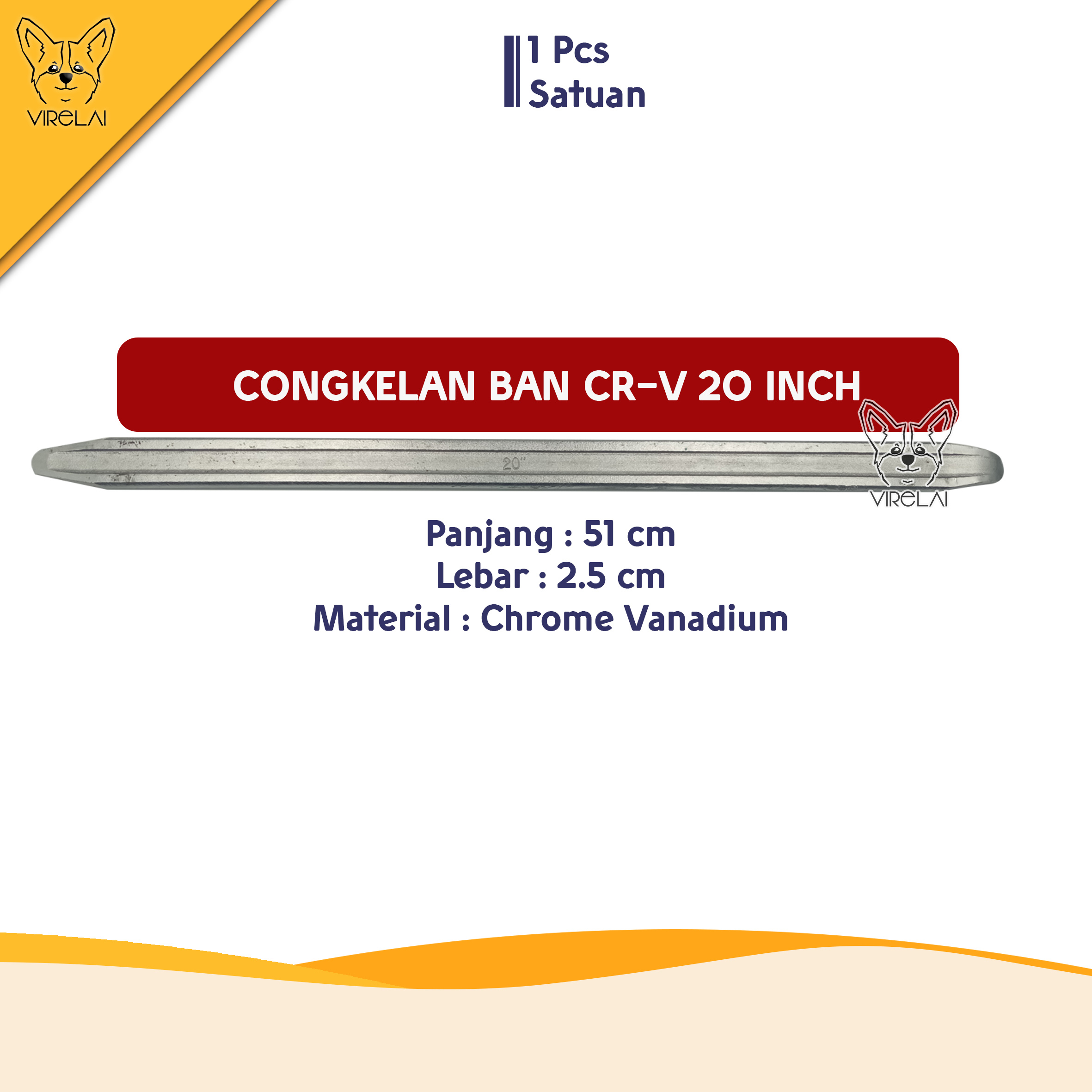 [M-One / CR-V] Congkelan Ban Motor Baja / Chrome Vanadium 12&quot; / 16&quot; / 20&quot; / 24&quot;