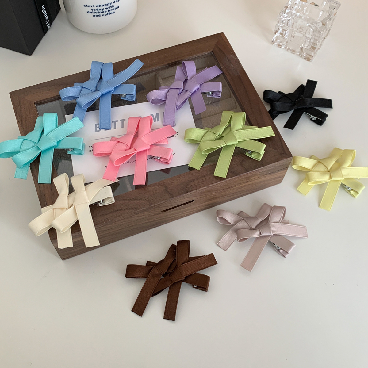 PREMIUM CLASSIC PASTEL COLOR DOUBLE BOW HAIRPIN JENNIE BLACKPINK STYLE JENNI KOREA KPOP AKSESORIS JEPIT JEPITAN RAMBUT HITS INS PONI HAIR BB BOBBY PIN PINS PITA RIBBON KNOT BOWKNOT ANAK GIRL GIRLY WANITA CEWEK KLIP CUTE LUCU