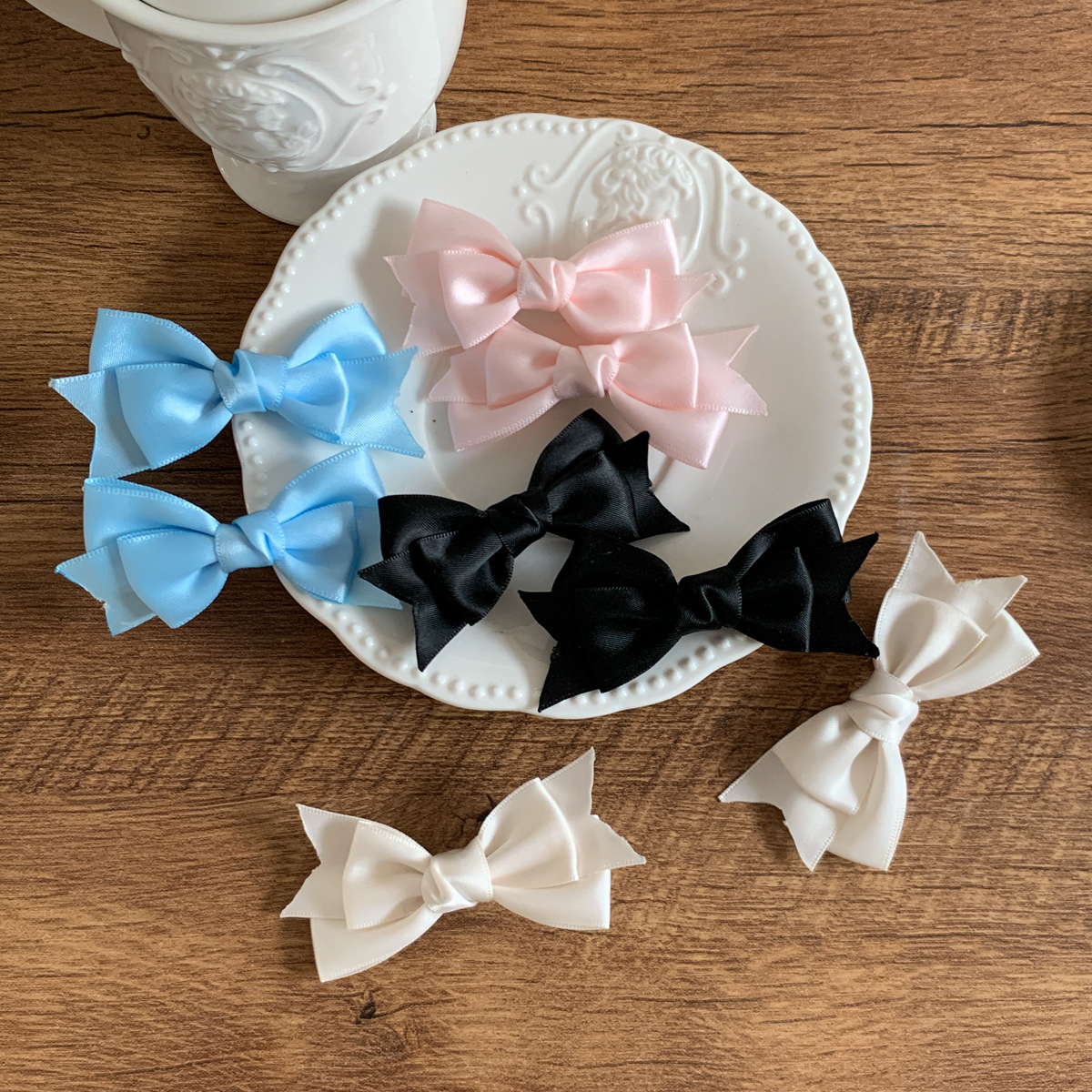 PREMIUM CLASSIC SATIN BOWKNOT HAIRPIN SWEET GIRL BANGS CLIP GIRLY FAIRY HAIR ACCESSORIES AKSESORIS RAMBUT PITA PANJANG KLASIK KPOP KOREA KOREAN HIGH QUALITY JENNIE BLACKPINK STYLE AKSESORIS RAMBUT PITA RIBBON BOW KNOT ANAK GIRL JEPIT JEPITAN