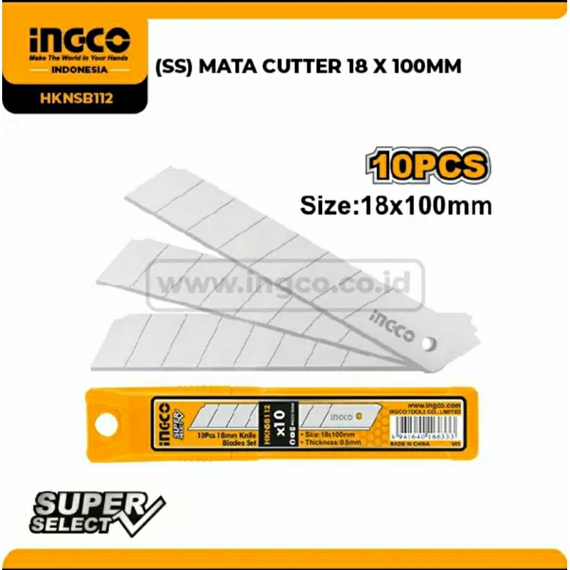 

INGCO Mata Cutter 18x10mm isi 10Pcs HKNSB112