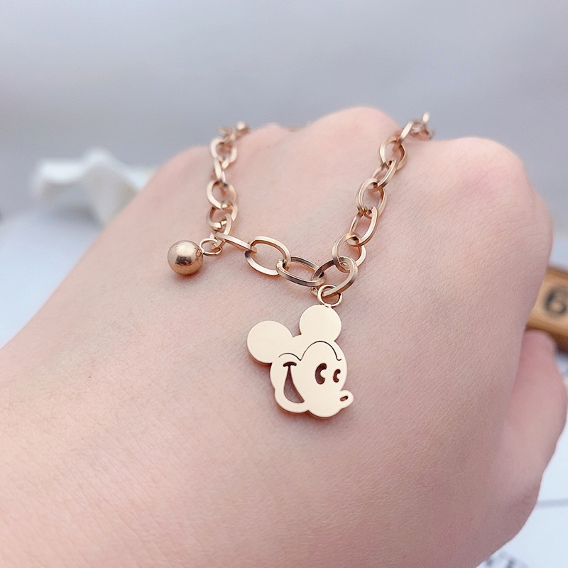 Gelang mickey titanium import anti karat harga grosir bisa cod