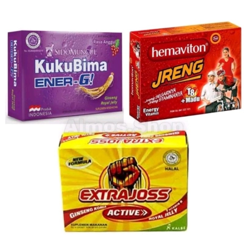 

Minuman Energi Extrajoss/ Kukubima/ Hemaviton Jreng