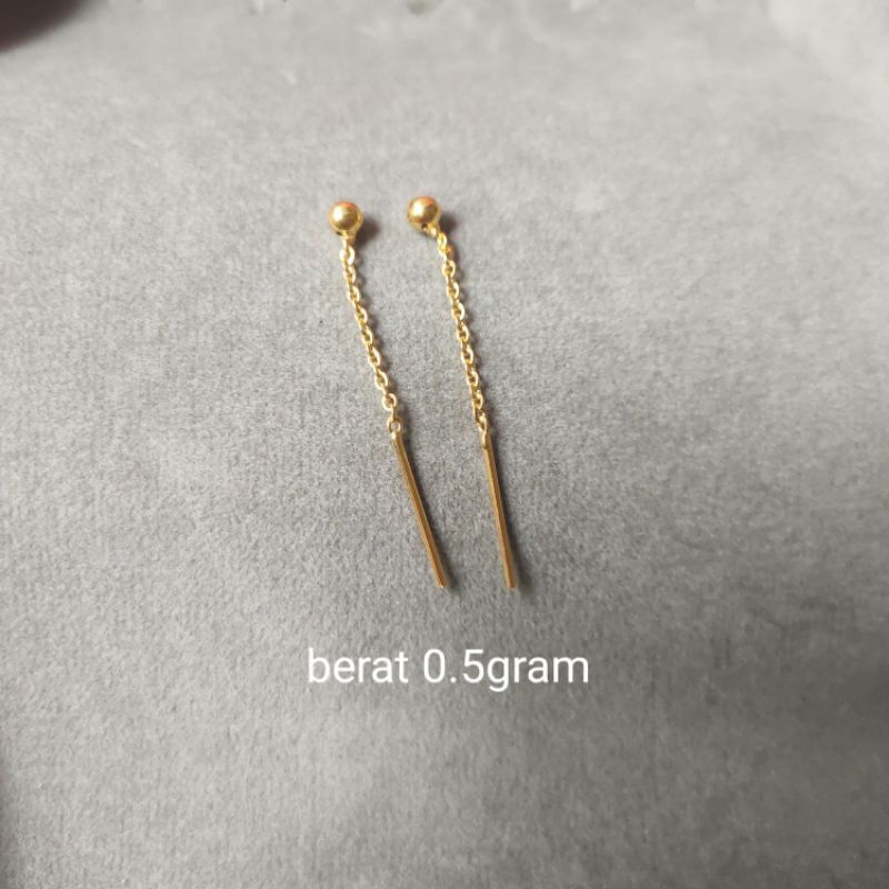 Anting / Giwang 35p emas muda emas kadar rendah