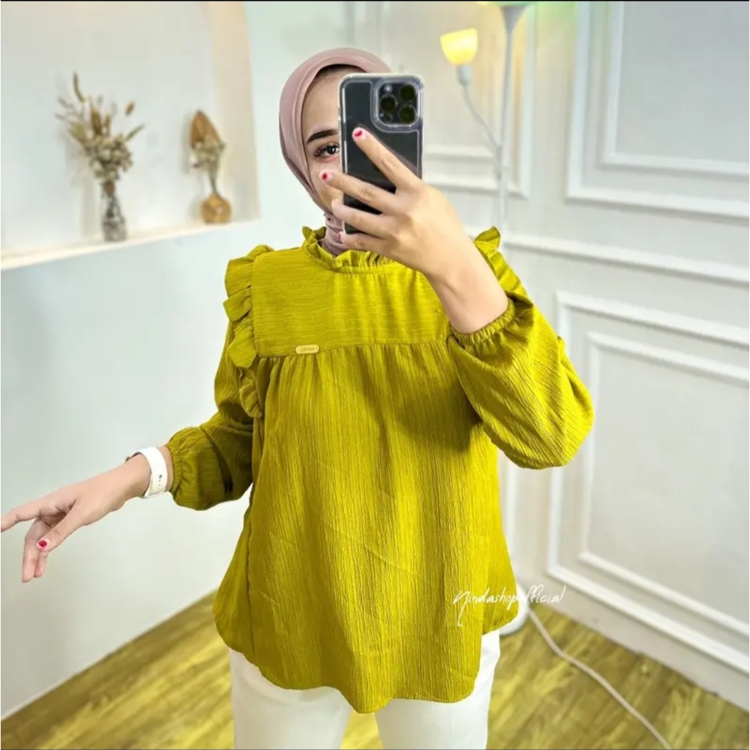 Maudy Blouse Ladycrush-Blouse Basic wanita-Atasan Wanita-Korean style