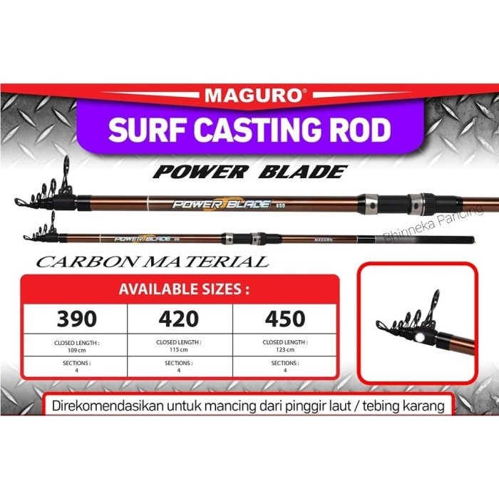 Joran Maguro Power Blade Surf Casting Rod 390/420/450 CM