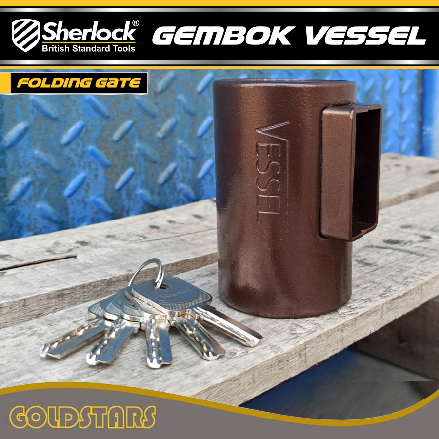 Gembok Tabung Vessel Sherlock Original Gembok Anti Maling Untuk Folding Gate