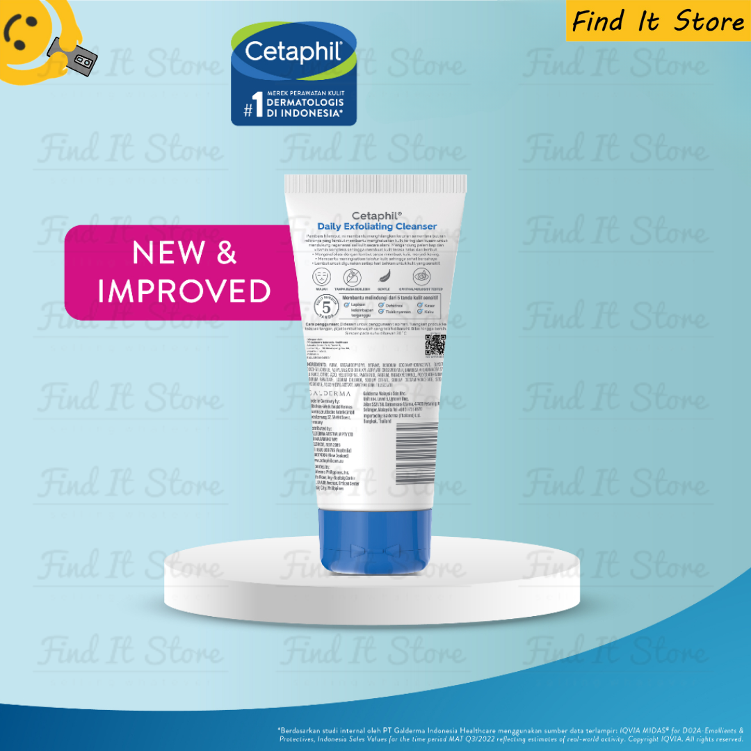 Cetaphil Daily Exfoliating Cleanser 178ml Pembersih Wajah Hypoallergenic | Eksfoliasi Wajah BPOM